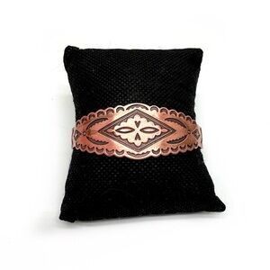 Bell Trading Post Vintage Copper Cuff Southwestern Stamped Bracelet
